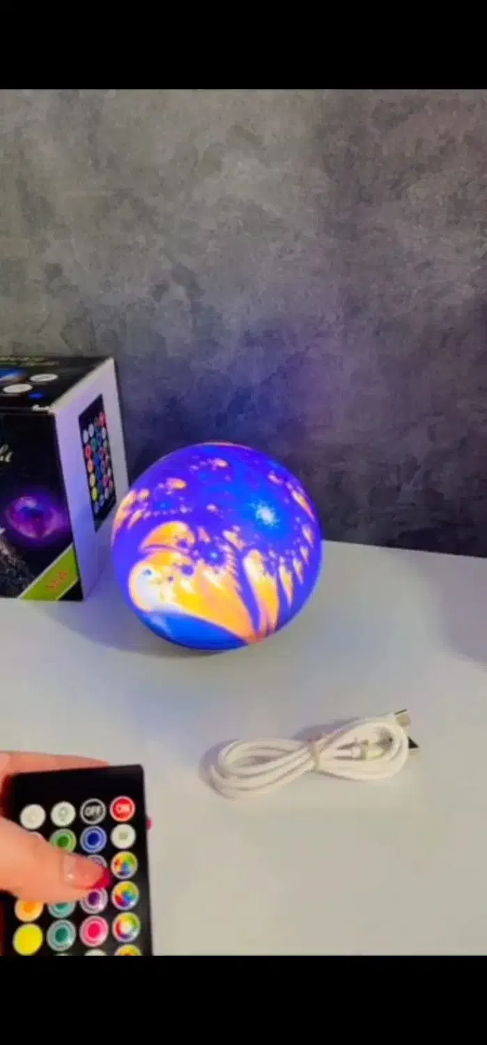 گوی اسپیکر دار کنترلی فانتزی|چراغ خواب و آباژور|اراک, |دیوار