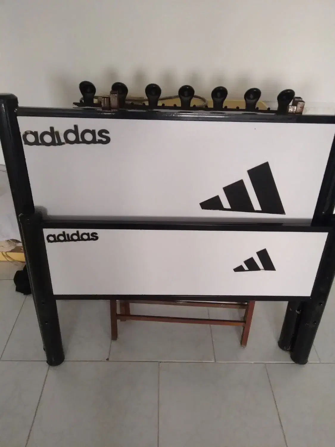 فروش تخت ادیداس با تشک ۱نفره ام دی اف و فلز|تخت و سرویس خواب|قائم‌شهر, |دیوار