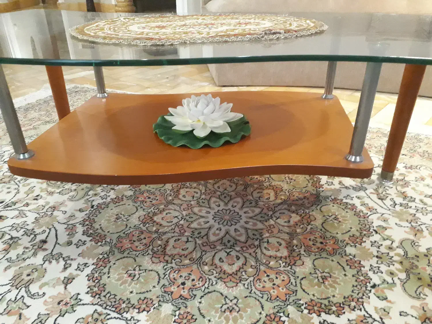 میز عسلی 3 تیکه با میز جلو مبلی / پایه چوبی|مبلمان خانگی و میز عسلی|رشت, امین الضرب|دیوار