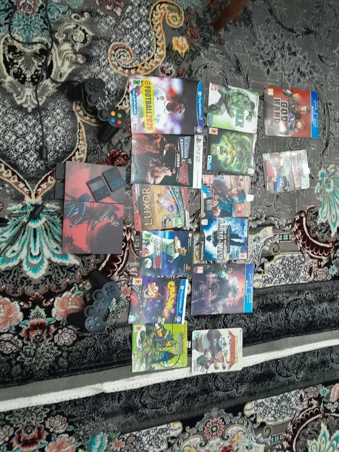 پلی استیشن ۲ دو دسته با دو کارت حافظه و ۱۴ بازی|کنسول، بازی ویدئویی و آنلاین|میانه, |دیوار