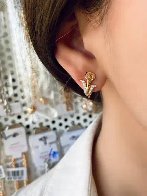 دوجفت گوشواره ژوپینگ طرح گل|زیورآلات و اکسسوری|سبزوار, ابوریحان|دیوار