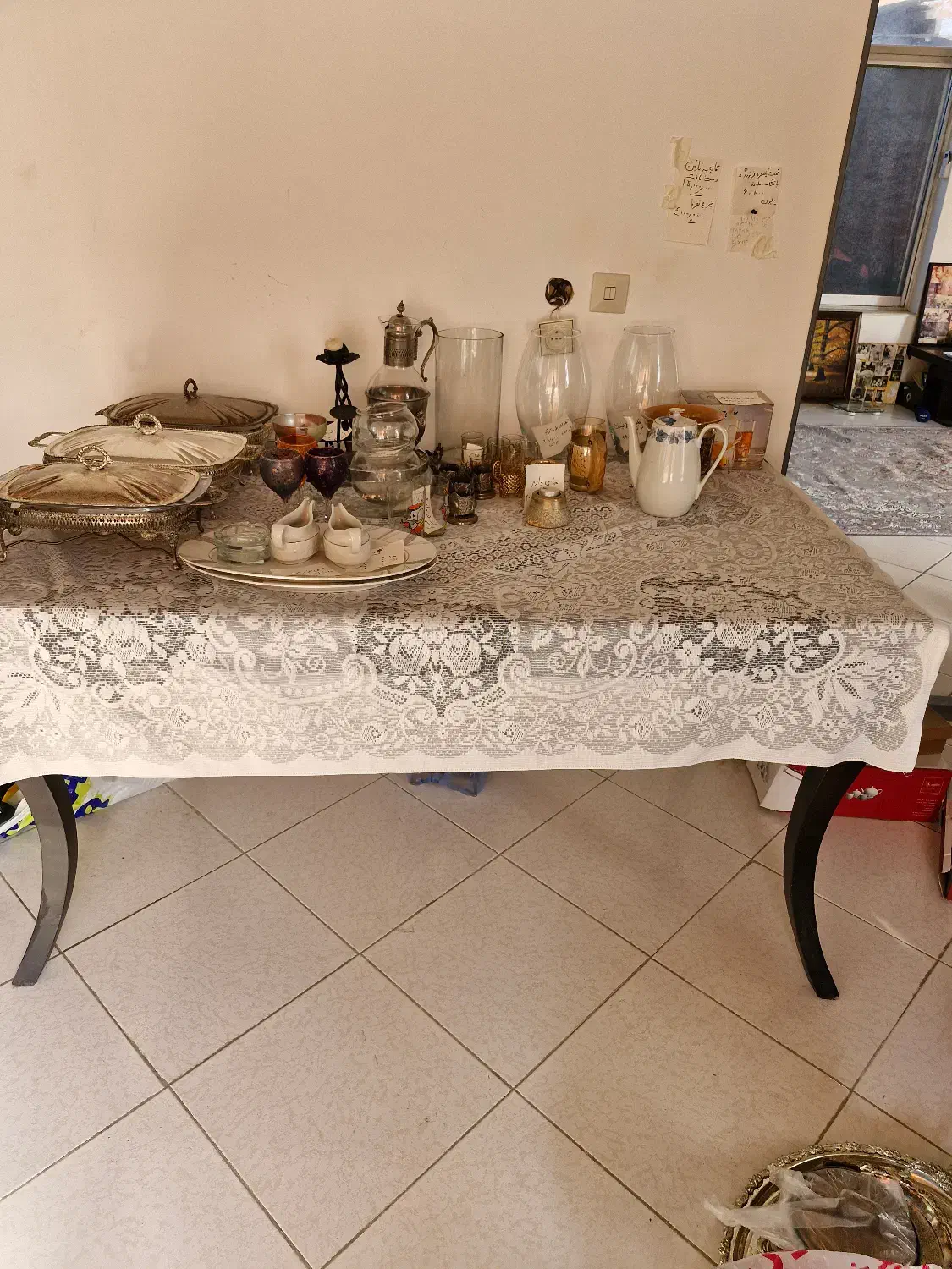 میز نهار خوری چوبی ۶نفره|میز و صندلی غذاخوری|بابلسر, |دیوار