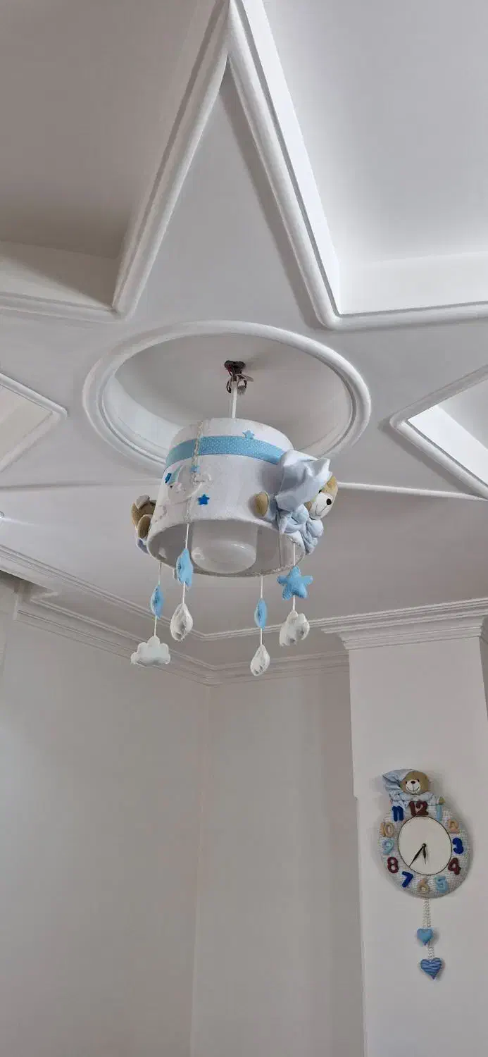 آباژور و لوستر  و ساعت ست اتاق  کودک|لوستر و چراغ آویز|ساوه, |دیوار