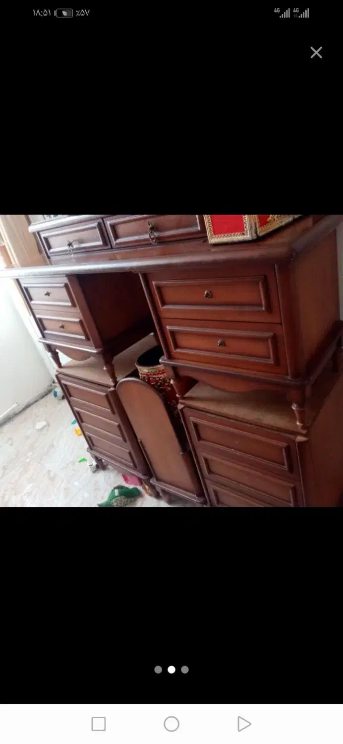 فروش تخت دونفره چوب راش|تخت و سرویس خواب|آمل, |دیوار