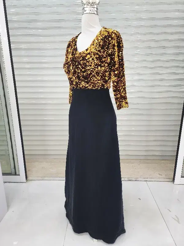 ماکسی مخمل پولکی با کرپ بی ام|لباس|برازجان, |دیوار