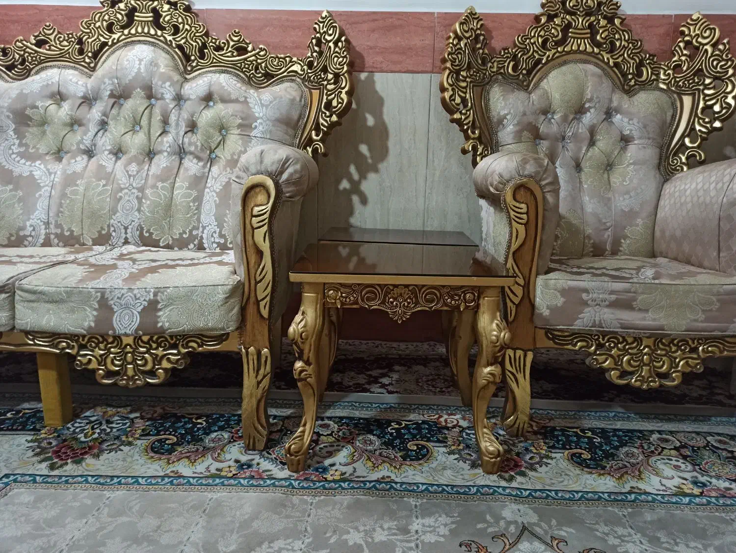 مبلمان نیمه استیل چوبی|مبلمان خانگی و میز عسلی|قرچک, باقرآباد|دیوار