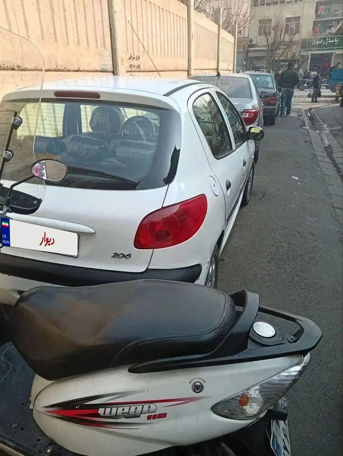 پژو ۲۰۶ تیپ ۳ مدل ۹۵ سفید سالم|خودرو سواری و وانت|تهران, لاله زار|دیوار