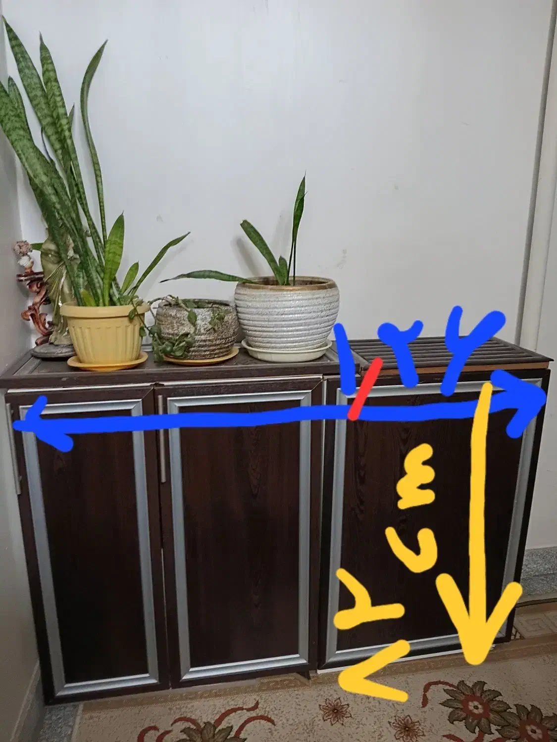 کمد سه تیکه|جاکفشی، کمد، دراور|تبریز, |دیوار