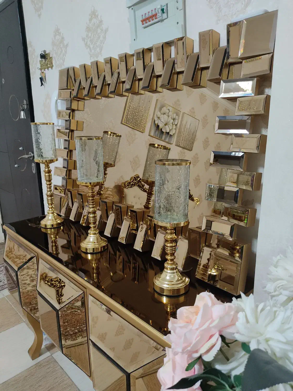 آیینه کنسول|بوفه، ویترین، کنسول|مهاباد (آذربایجان غربی), |دیوار