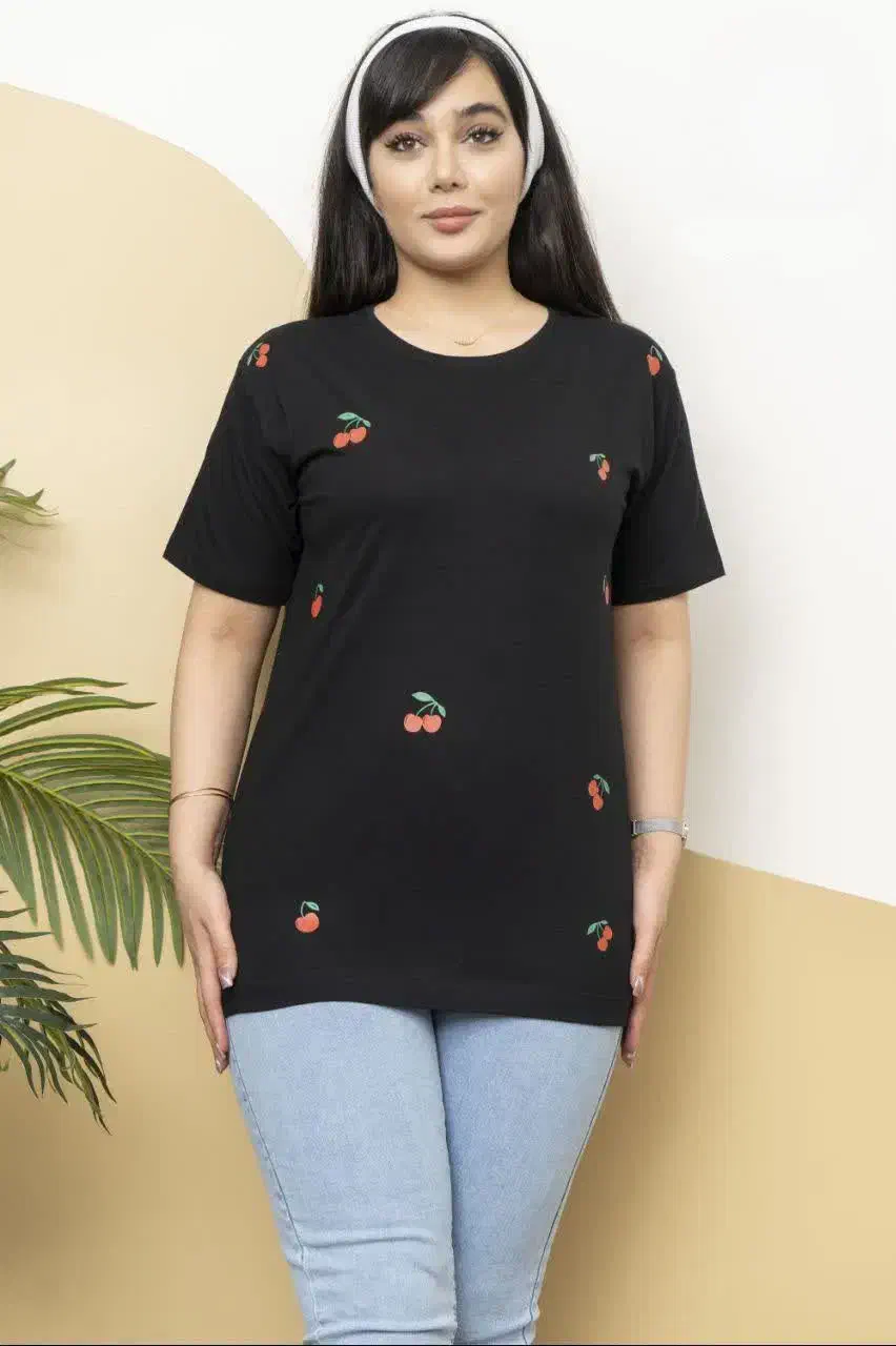 تی شرت سایز نرمال چاپ گیلاس با تخفیف ۱۵ درصدی|لباس|بیرجند, |دیوار