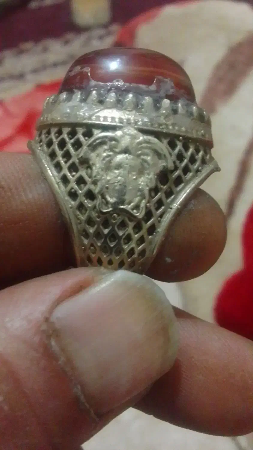 انگشتر قدیمی رکاب نقره ۹۰سنگ سلیمانی|جواهرات|برازجان, |دیوار