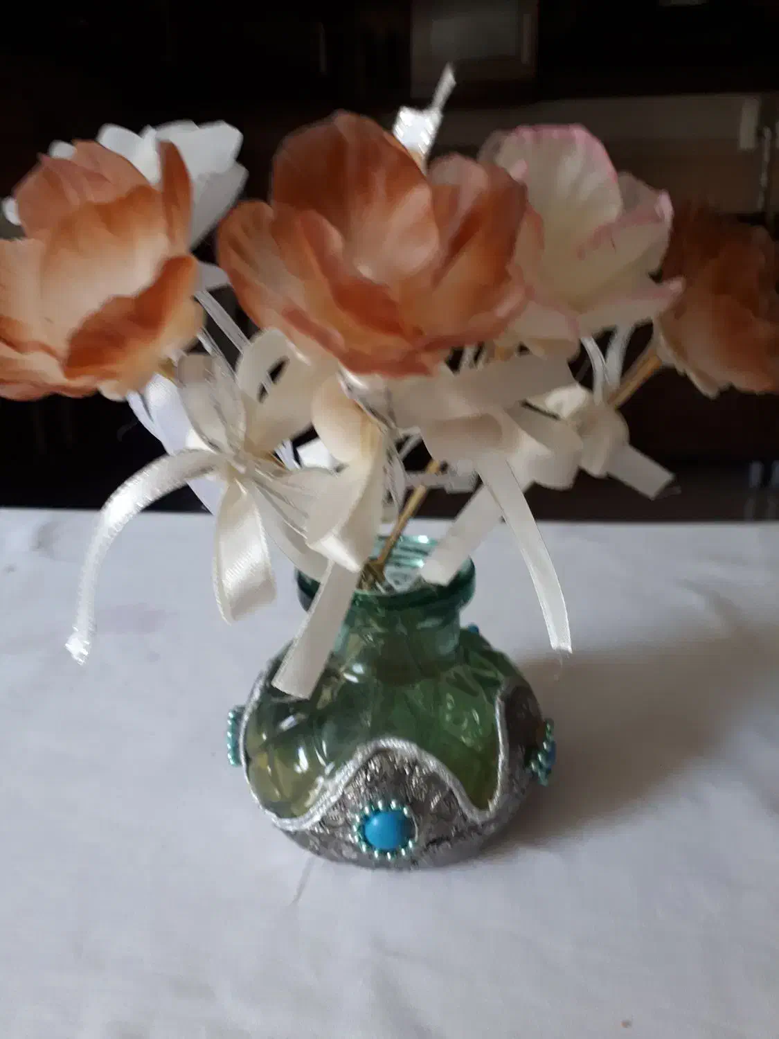 5شاخه گل با گلدان|گل مصنوعی|شیراز, اصلاح‌نژاد|دیوار