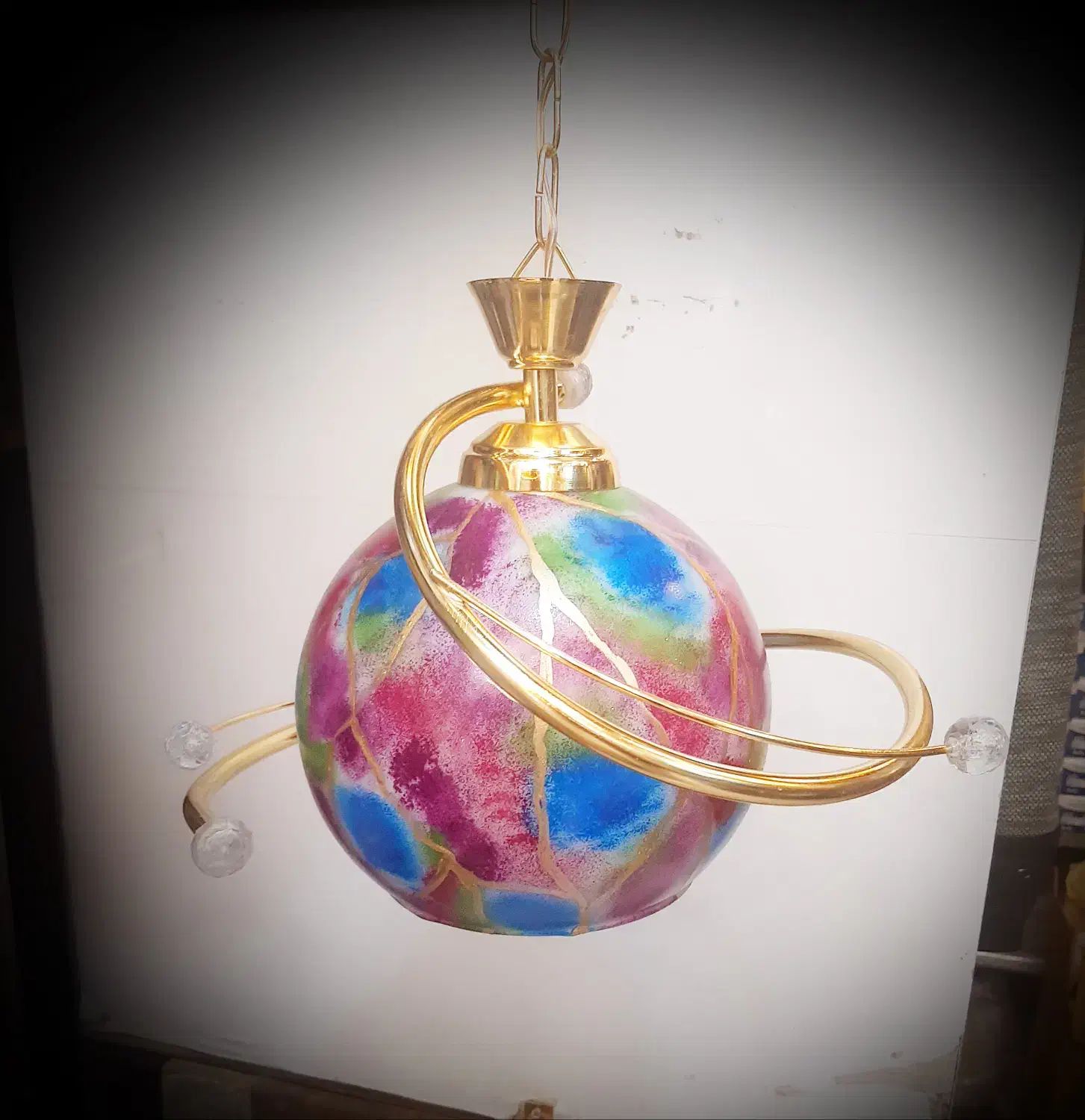 آکبند لوستر تک شعله حباب پتینه خطی مدرن|لوستر و چراغ آویز|تهران, فردوسی|دیوار