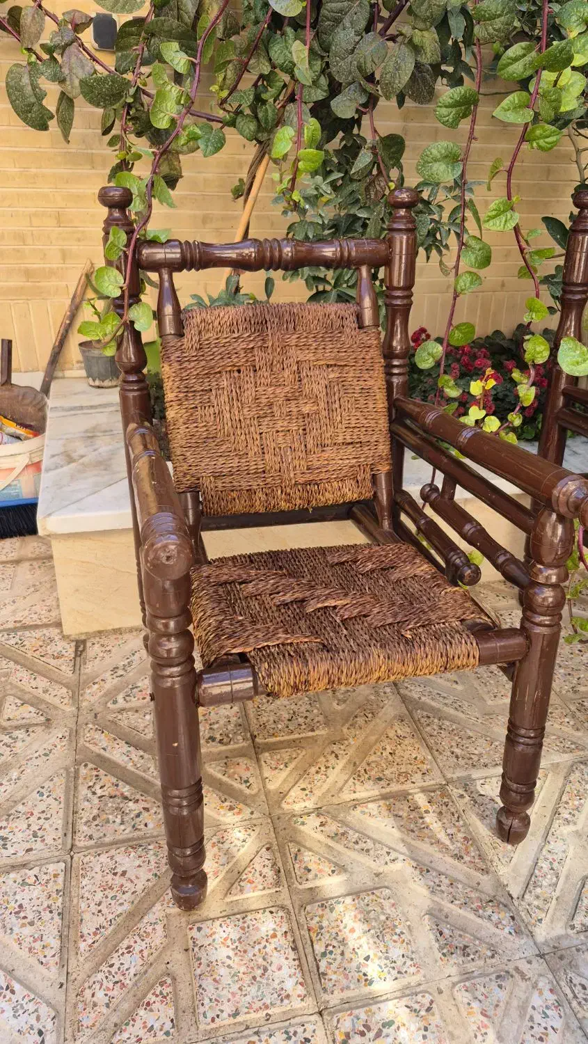 مبلمان چهار نفره حصیری|مبلمان خانگی و میز عسلی|پیر بکران, |دیوار