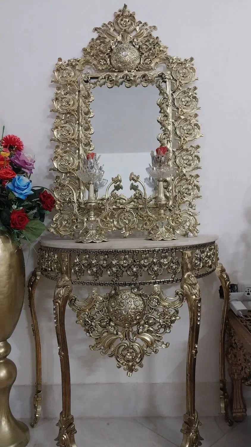 اینه وشمعدان|صنایع دستی و سایر لوازم تزئینی|نیشابور, ابراهیمی|دیوار