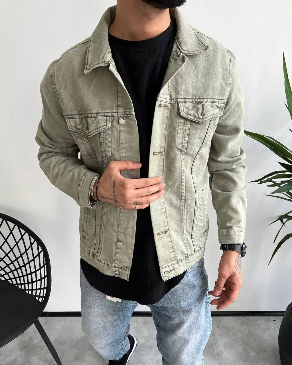 کت جین باکسی رنگ سبز روشن اورجینال|لباس|تهران, حافظیه|دیوار