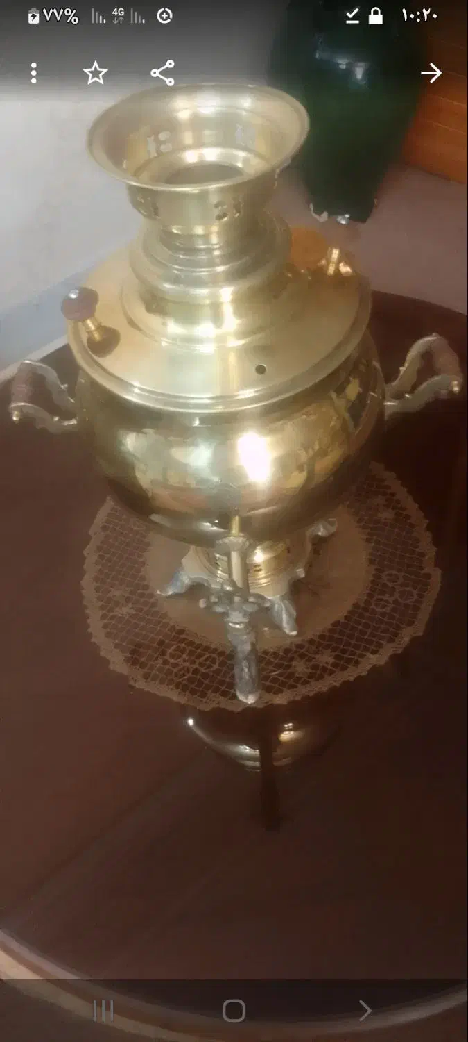 سماور ذغالی برنجی ۵ لیتری|کلکسیون اشیاء عتیقه|زنجان, |دیوار