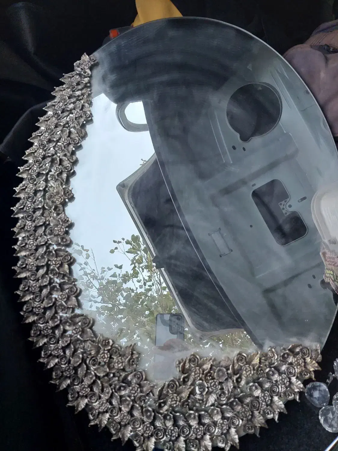 آینه شمعدان برنجی روکش نقره ای|آینه|فردیس, فردیس|دیوار