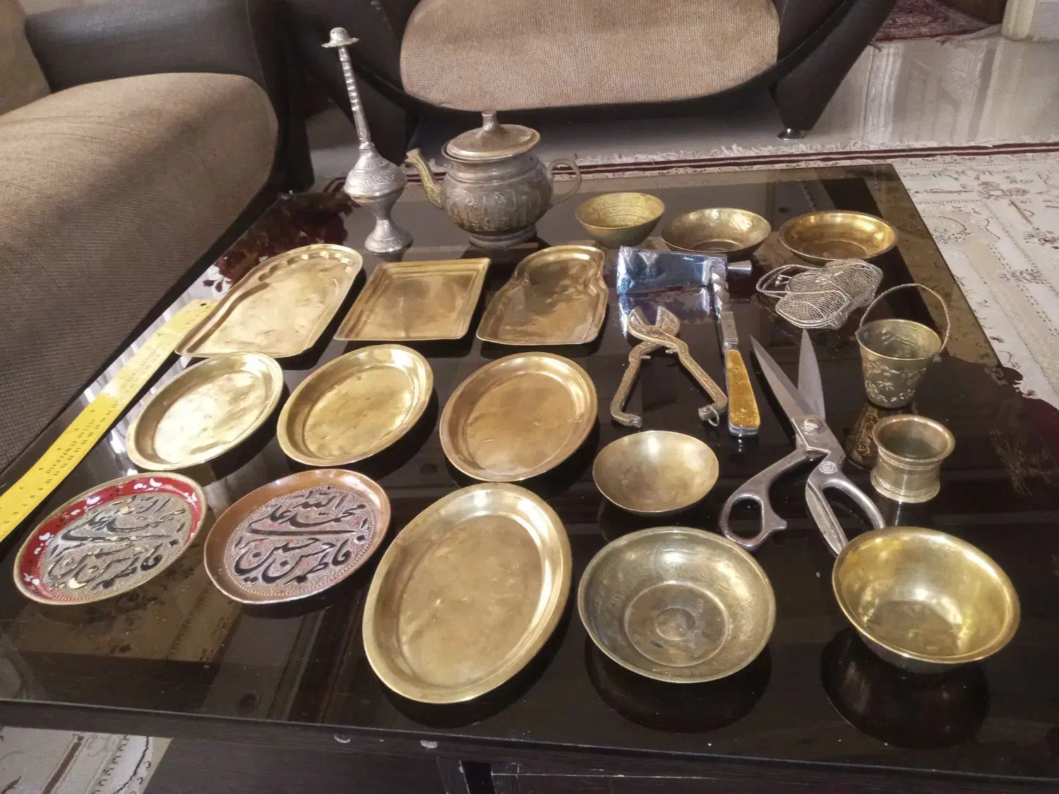 ظروف مسی و برنجی قدیمی|کلکسیون اشیاء عتیقه|تهران, چیتگر شمالی|دیوار