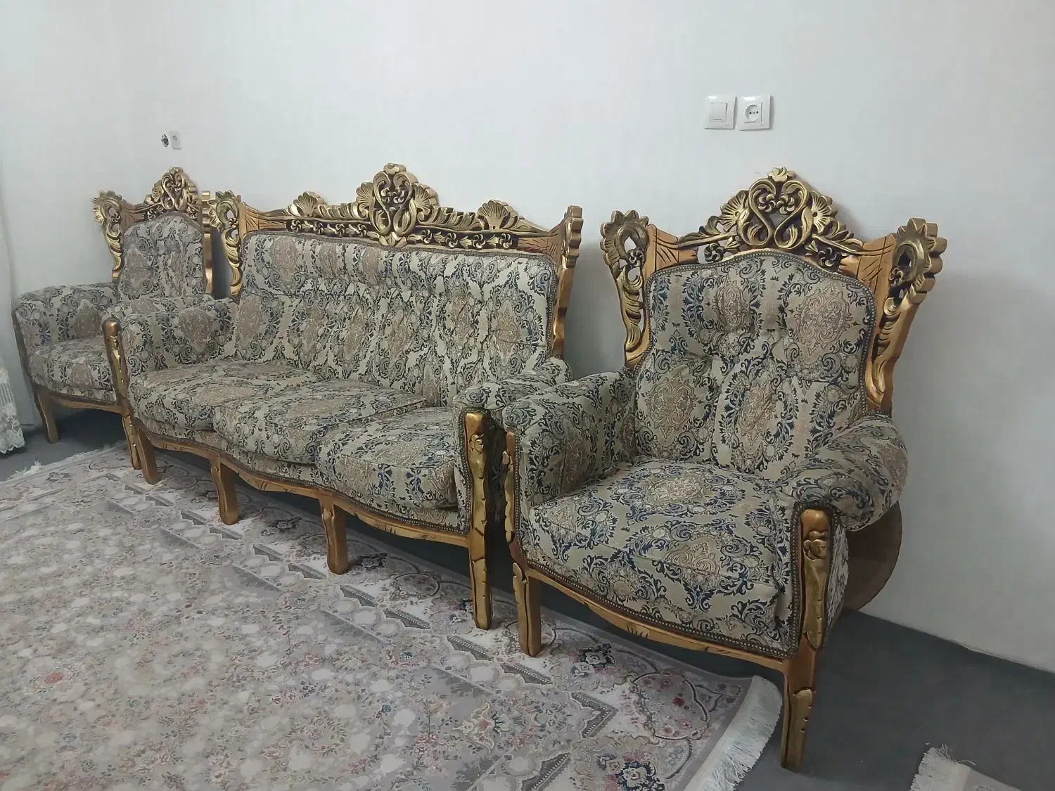 مبل استیل ۷نفره جنس چوب سالم سالم|مبلمان خانگی و میز عسلی|بهارستان, |دیوار