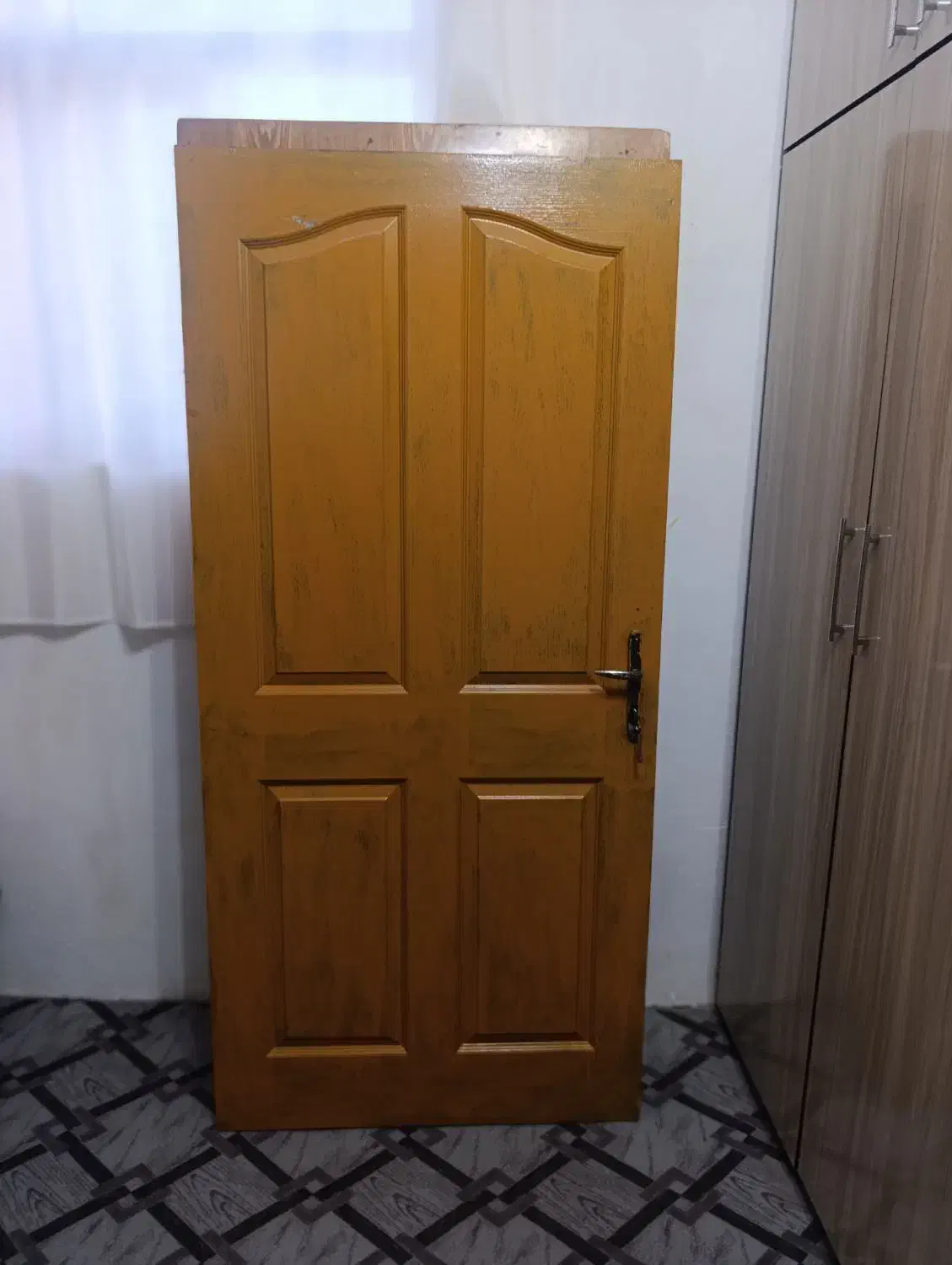 درب چوبی دو عدد بدون خط و خش|مصالح و تجهیزات ساختمان|بن, |دیوار