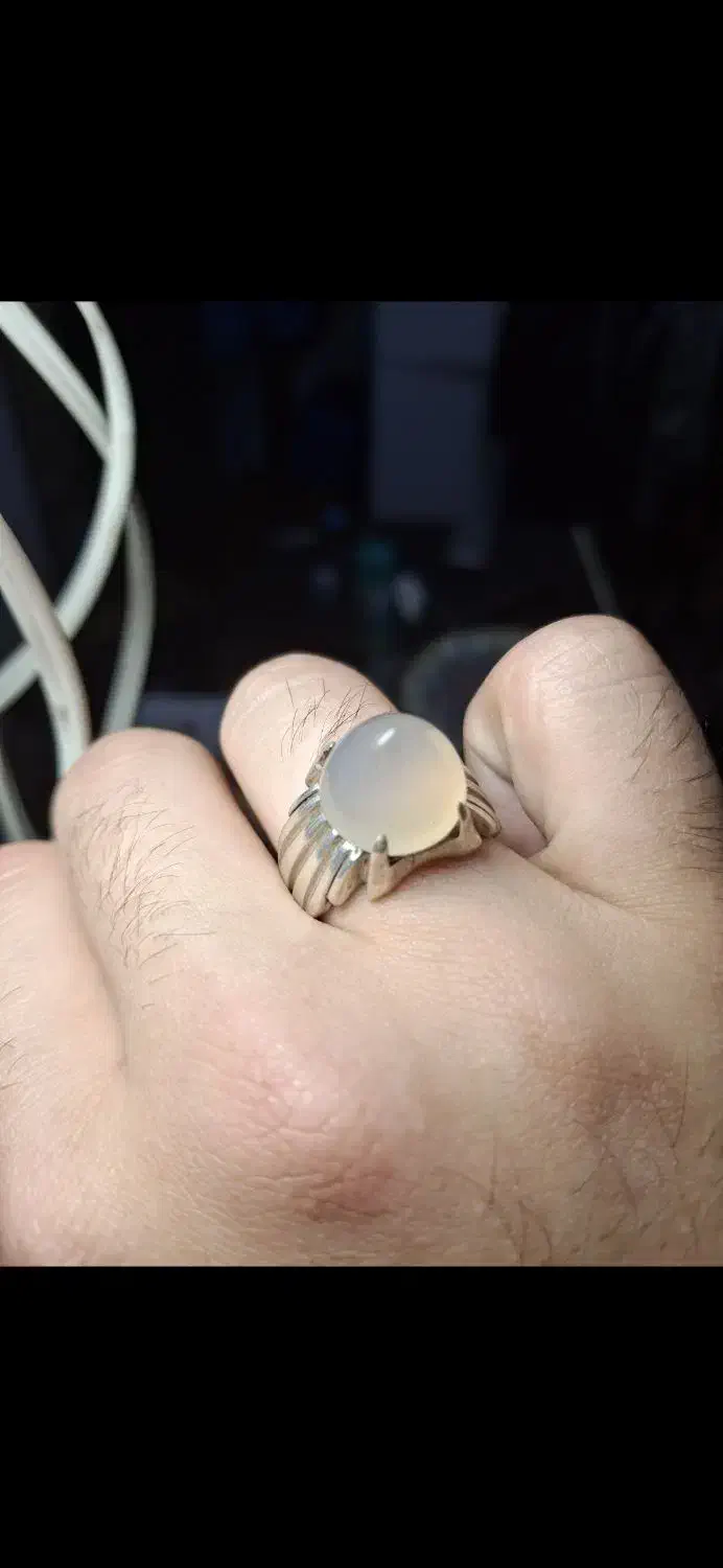 انگشتر دستساز با نگین عقیق یمنی|جواهرات|اردبیل, |دیوار