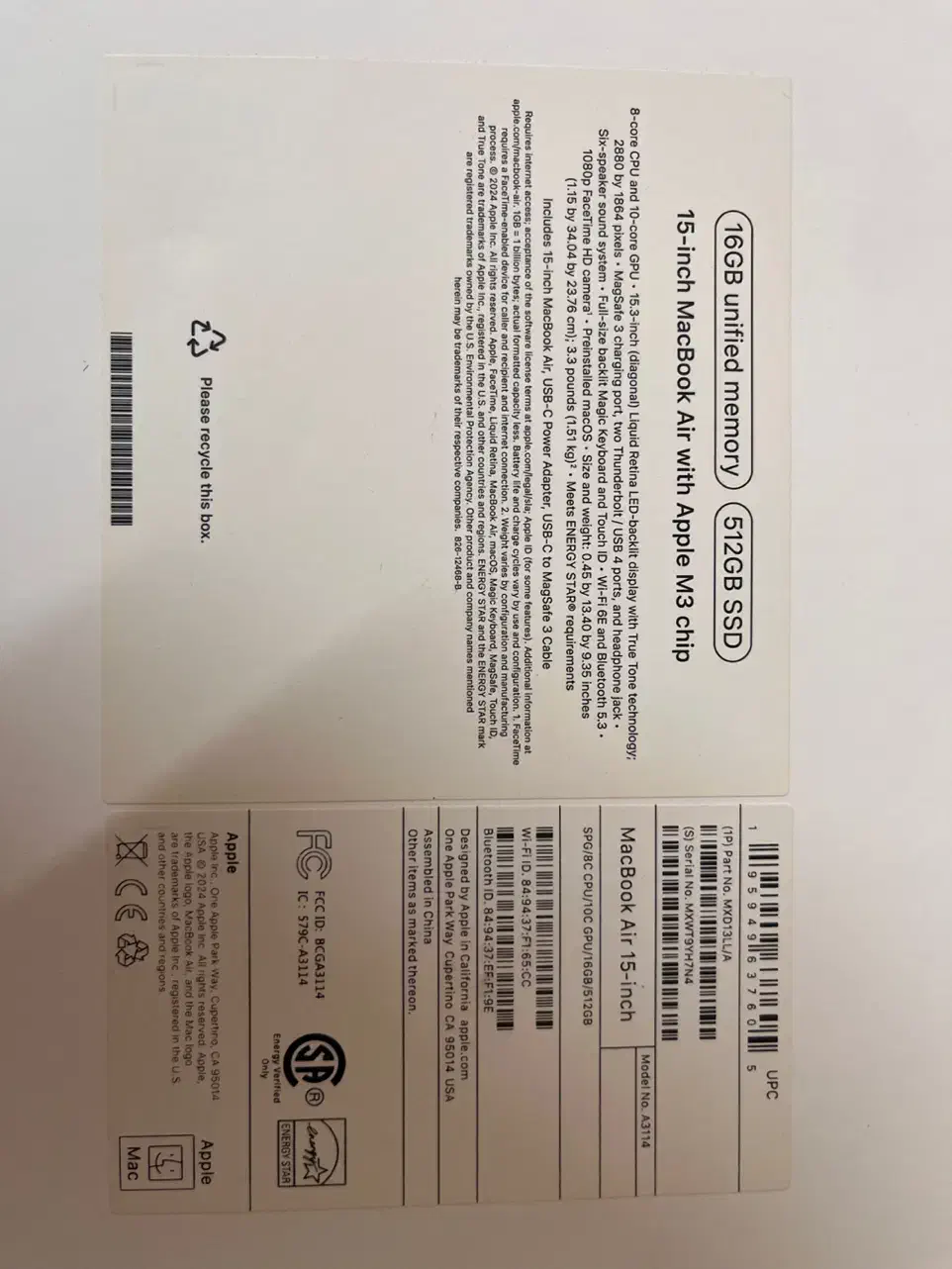 MacBook Air M3 2024 15 inch 16GB / 512GB Midnight|رایانه همراه|تهران, ونک|دیوار