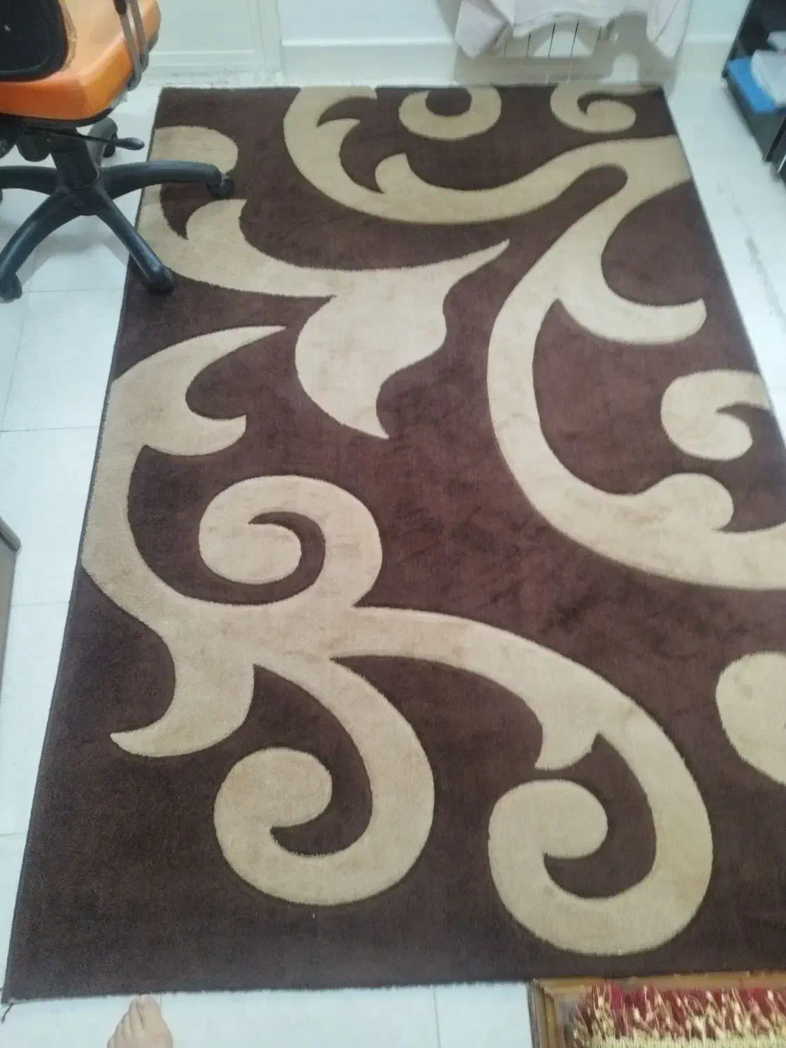 فرش ۴مترب کرم قهوه‌ای|فرش|تهران, فلاح|دیوار