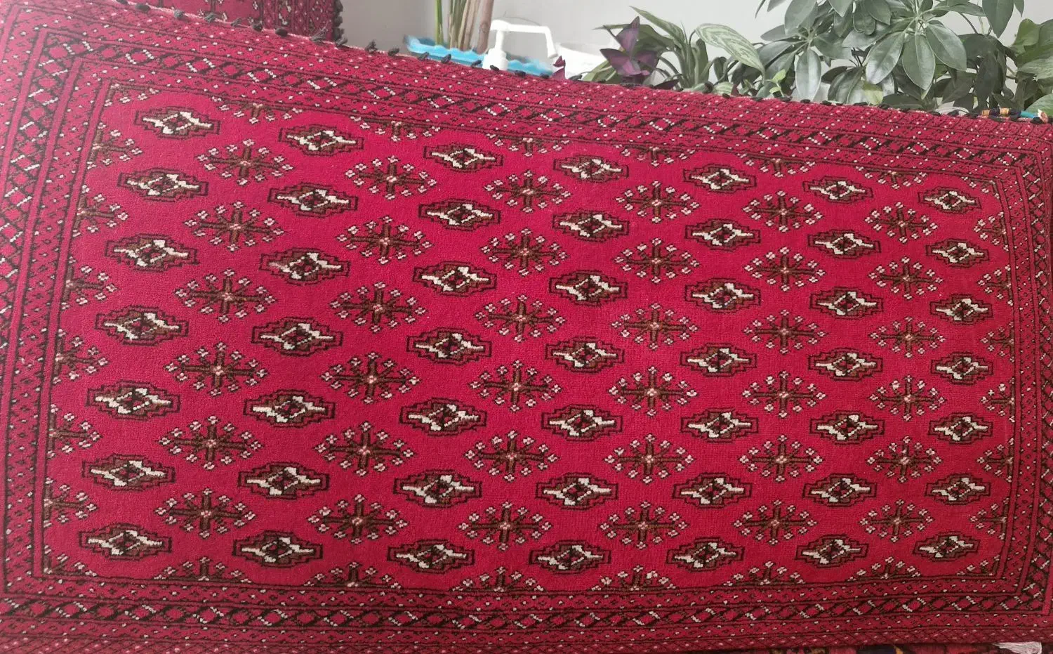 پشتی دستباف نقشه ترکمن|فرش|کرمانشاه, |دیوار