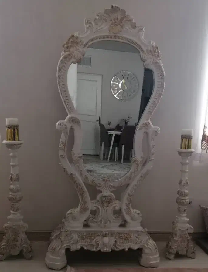 اینه شمعدان رزین مناسب جهیزیه|آینه|کهریزک, |دیوار