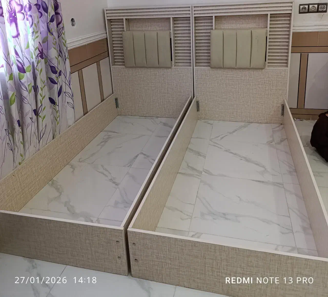 تخت خواب تک نفره|تخت و سرویس خواب|اهواز, غیزانیه|دیوار