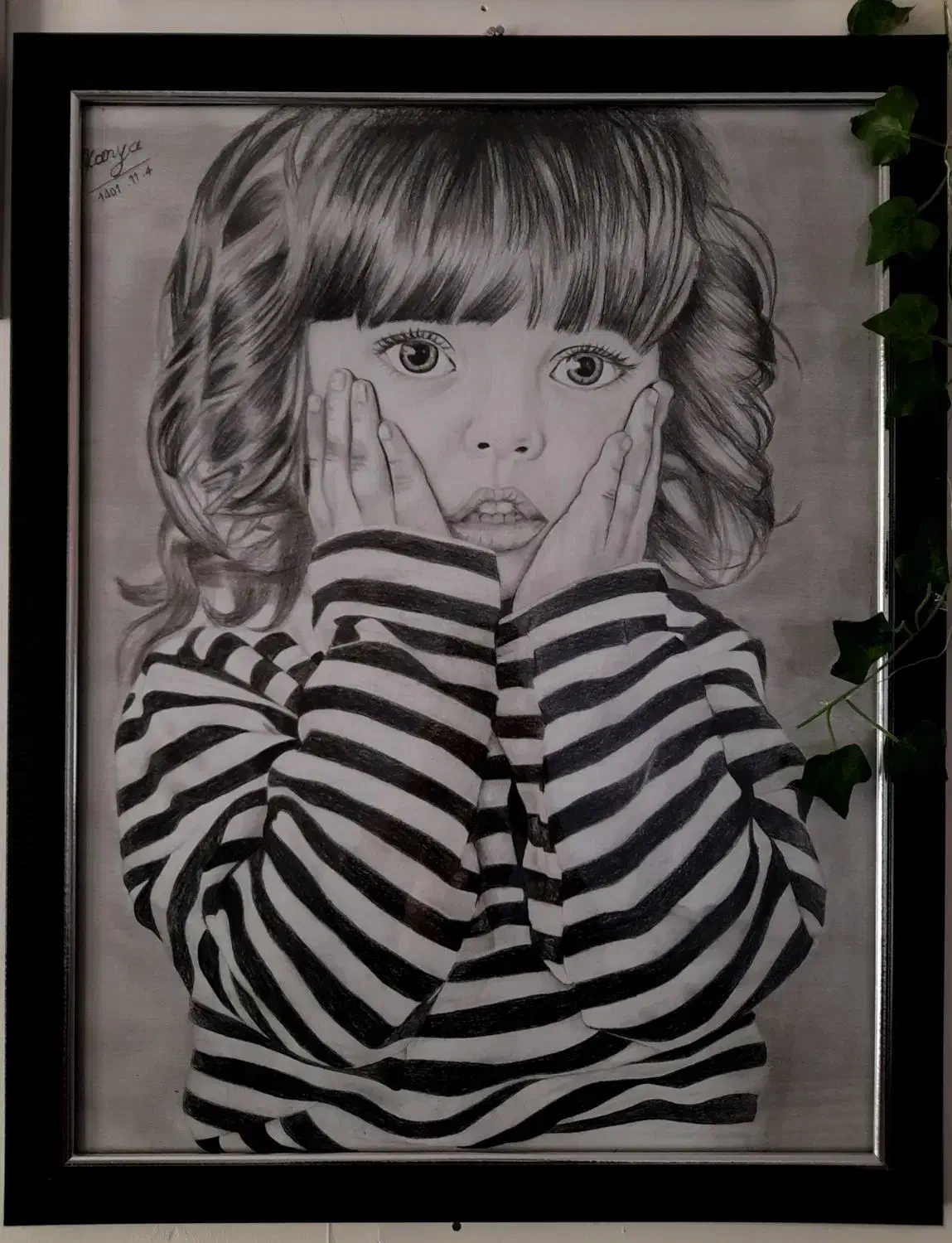 طراحی سیاه‌قلم دست‌ساز|تابلو، نقاشی، عکس|پاوه, |دیوار