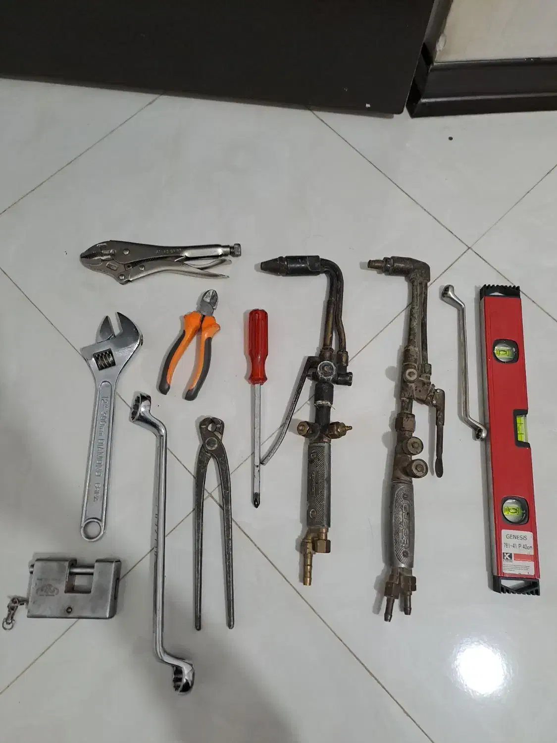 سرپیک آچار تراز قفل سیم چین گاز انبر انبر قفلی|ابزارآلات|کرج, بنیاد|دیوار