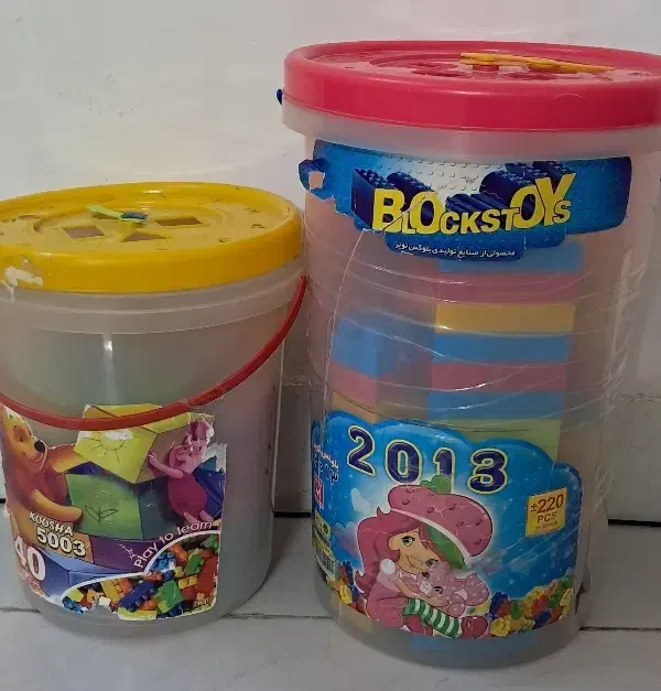 لگو سطلی به همراه لگو بزرگ و ستاره ای|اسباب‌‌بازی|مشهد, نوید|دیوار