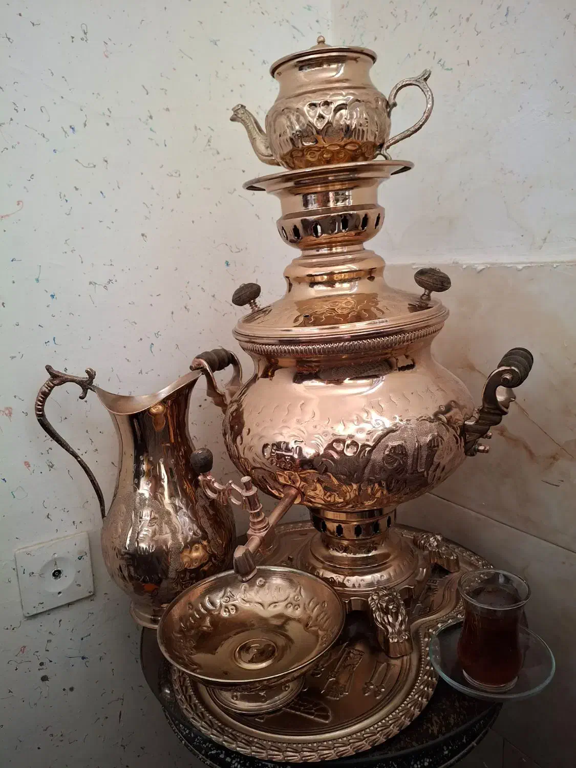 سماور  دکوری بزرگ|صنایع دستی و سایر لوازم تزئینی|مبارکه, |دیوار