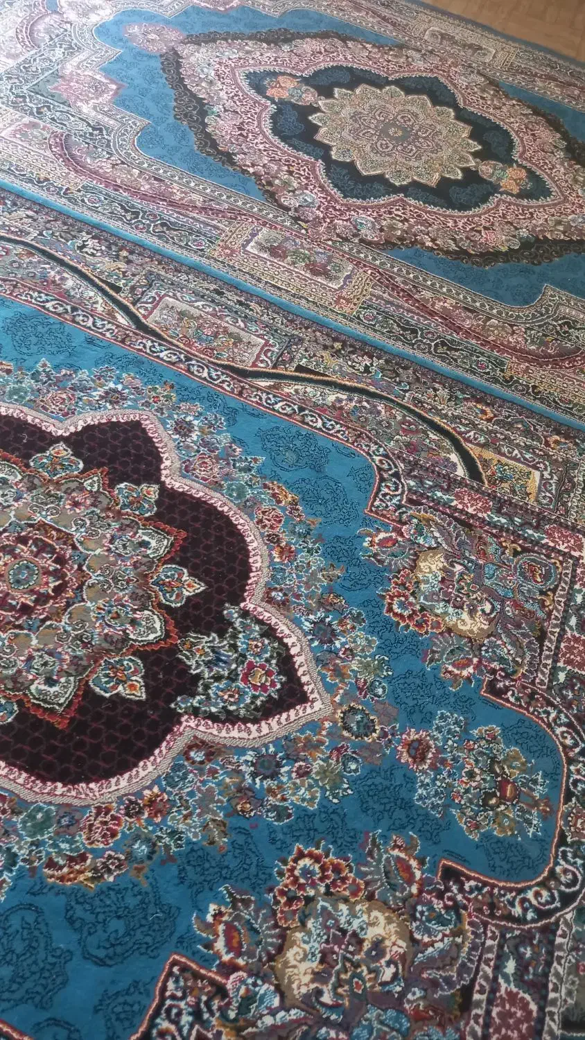 فرش فیروزه ای ۶ متر  وگلیم‌ ۶ متر|فرش|زاهدان, |دیوار