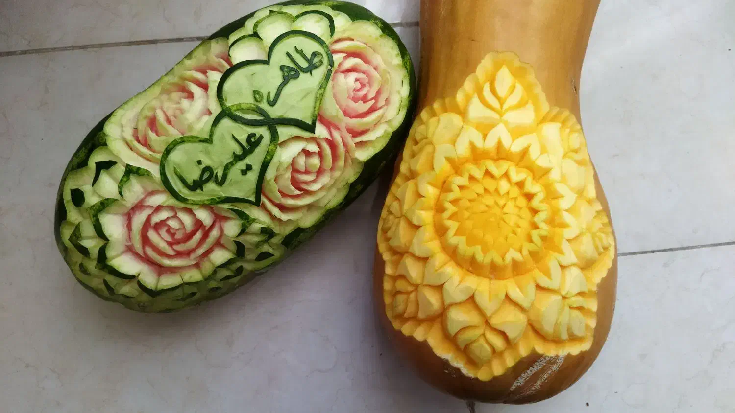 حکاکی هندوانه کدو میوه آرایی خنچه بندی یلدا چله|خدمات پذیرایی، مراسم|مشهد, تلگرد|دیوار