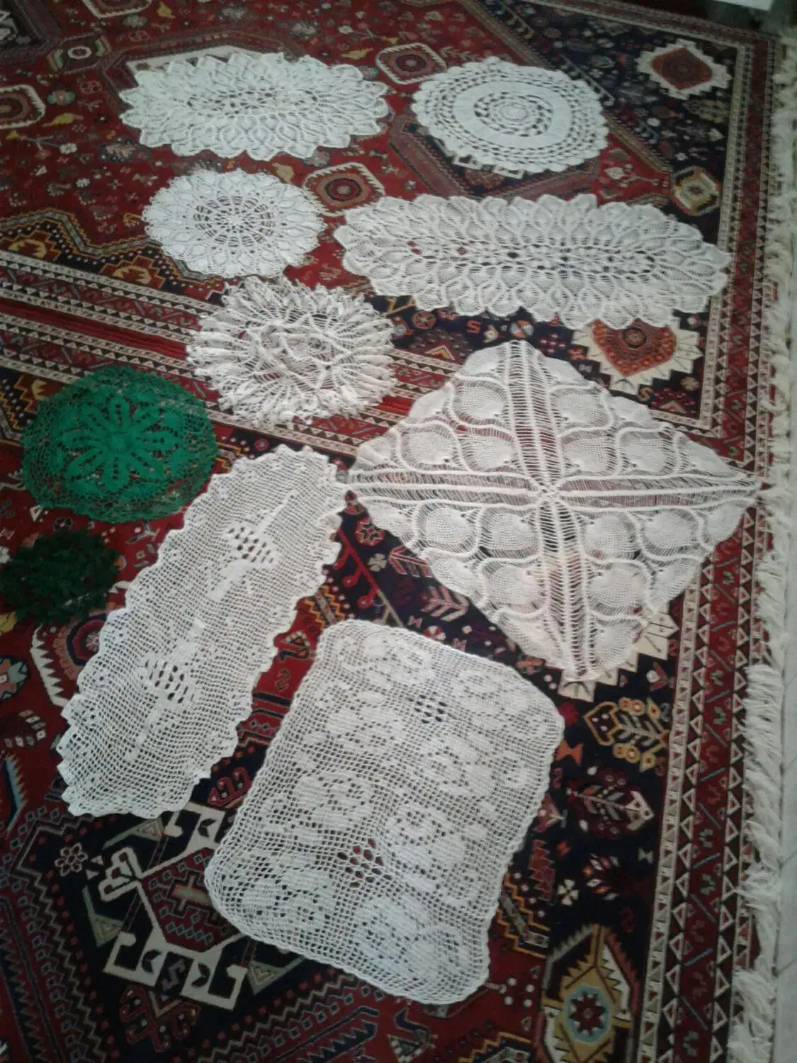 رومیزی کاموایی دستباف|پرده، رانر، رومیزی|شیراز, شهرک مطهری|دیوار