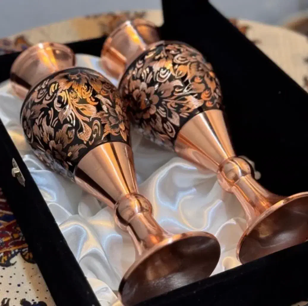 گلدان مسی سایز۲۵ دو عدد|صنایع دستی و سایر لوازم تزئینی|گرگان, |دیوار