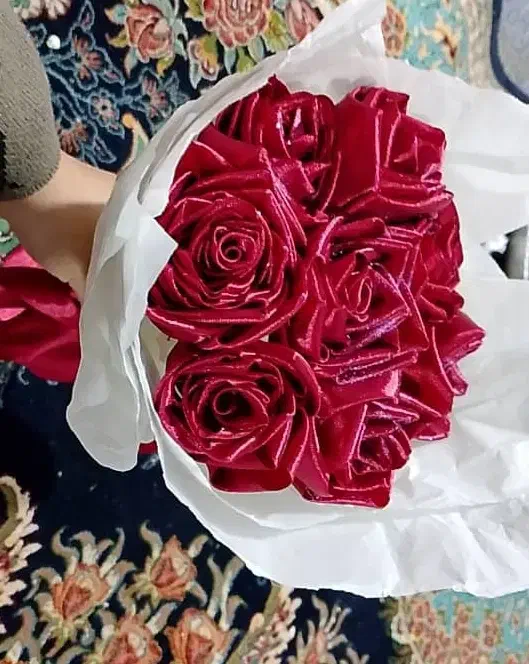 دسته گل روبانی|گل مصنوعی|یاسوج, |دیوار