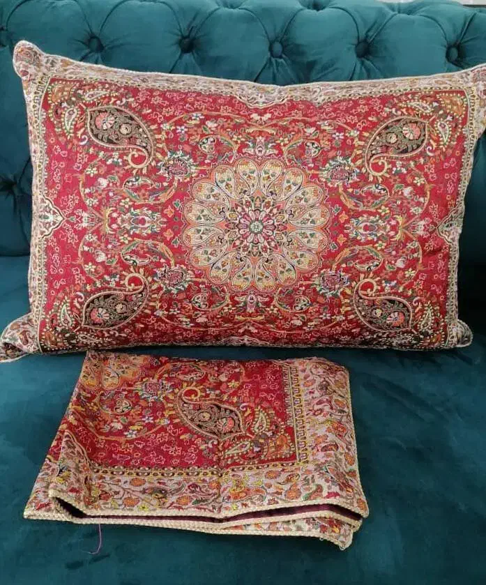 ترمه اصل یزد|رختخواب، بالش، پتو|شیراز, لاله|دیوار