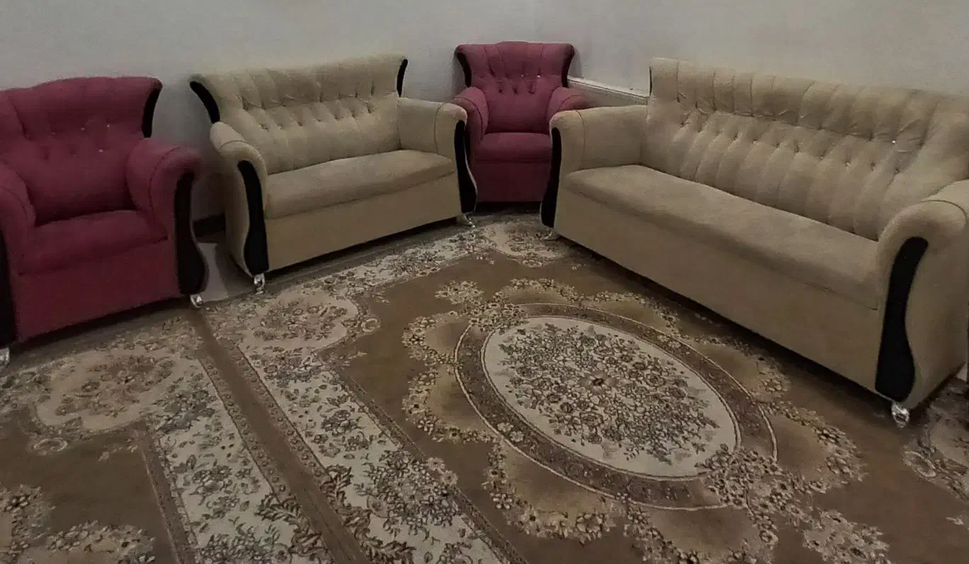 مبل صدفی ۷نفره سالم|مبلمان خانگی و میز عسلی|اقبالیه, |دیوار