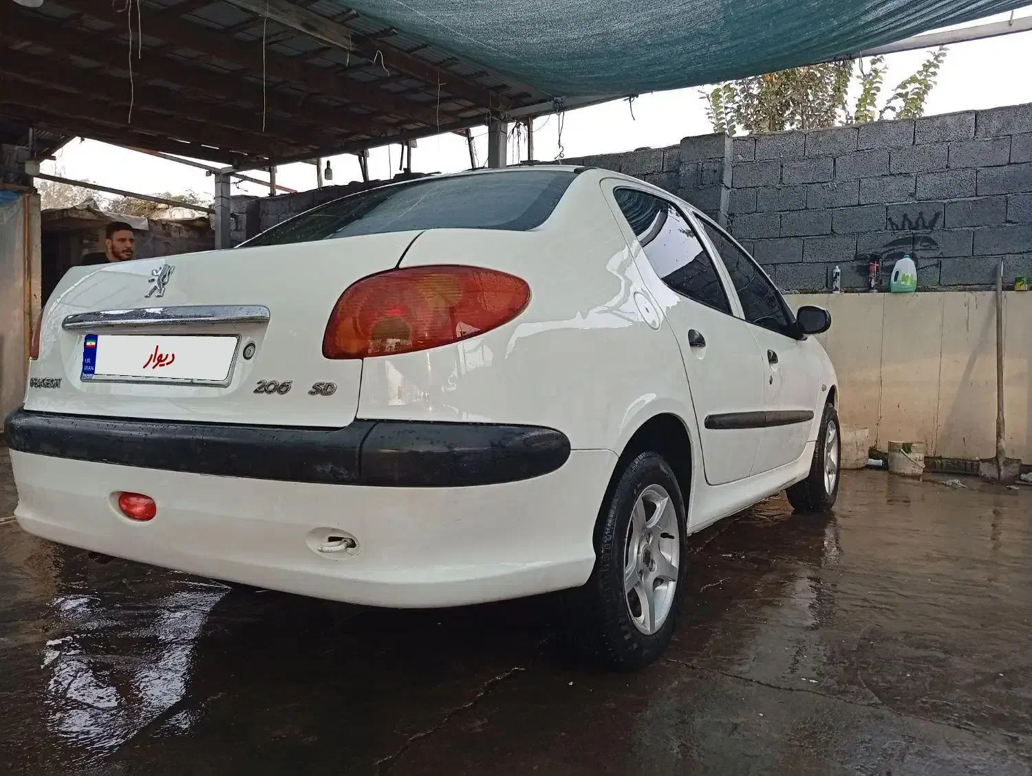 206 SD مدل 93 TU5سفید بیرنگ|خودرو سواری و وانت|رشت, حومه رشت|دیوار