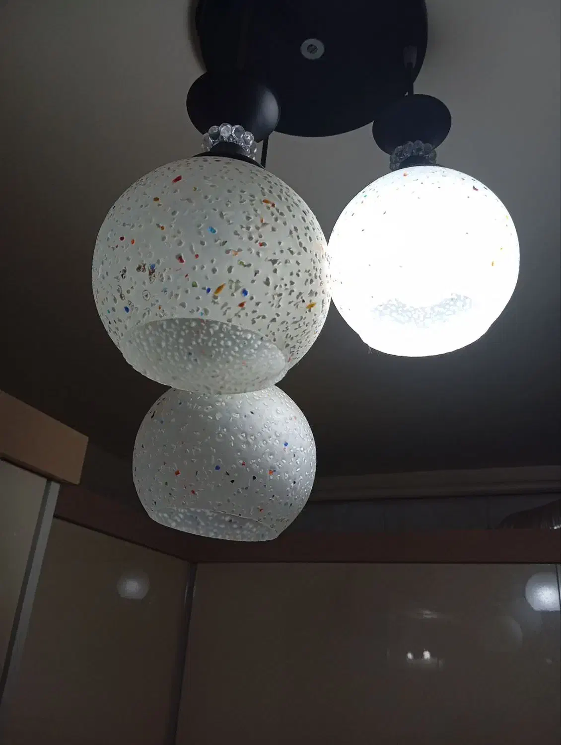 لوستر سه تایی|لوستر و چراغ آویز|تبریز, |دیوار