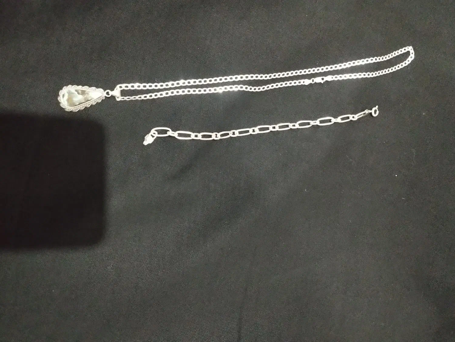 زنجیر و دستبده نقره ایتالیایی|جواهرات|خوانسار, |دیوار