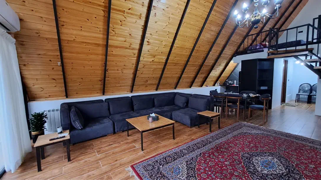 اجاره کلبه سوئیسی لوکس دوخوابه جکوزی دار (کد۵۵)|اجارهٔ کوتاه‌مدت ویلا و باغ|رشت, منظریه|دیوار