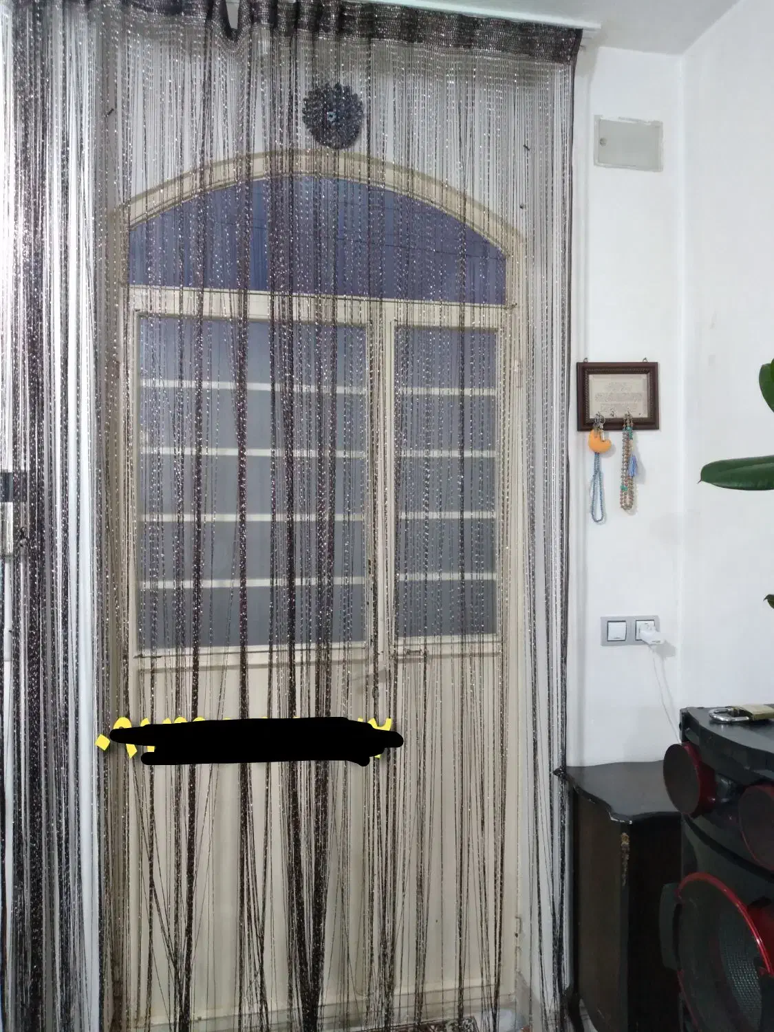 بنفش،وریسه قهوه ای پرده،وروتختی|سرویس روتختی|ارومیه, |دیوار