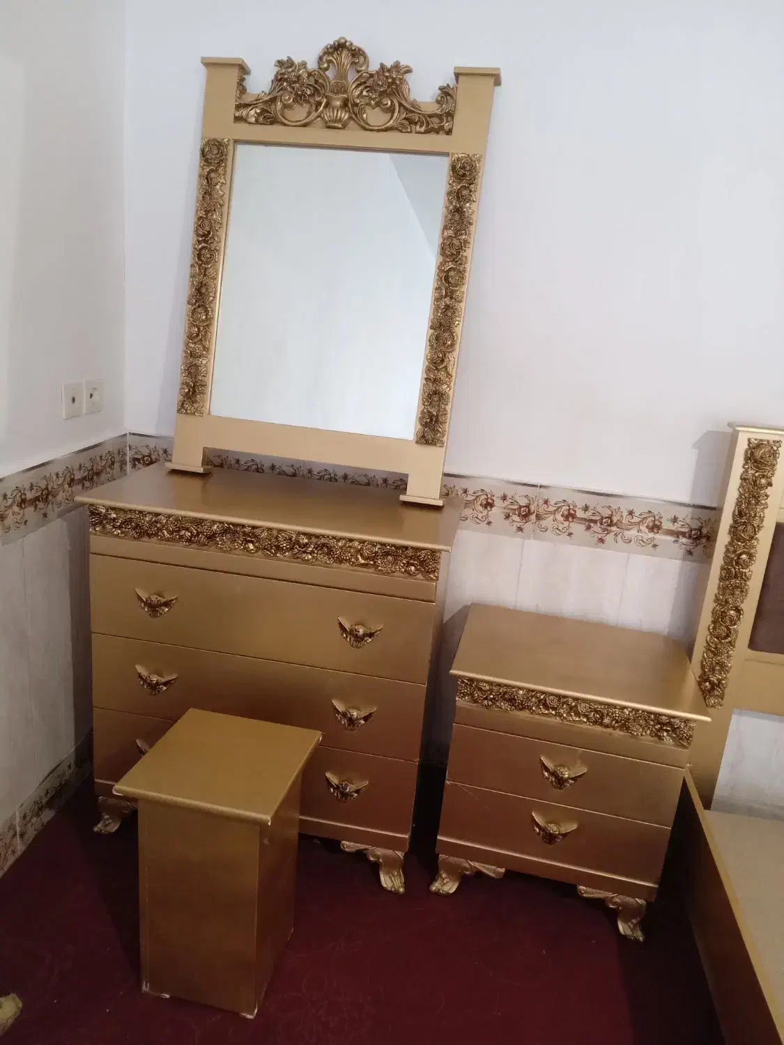 تخت خواب دو نفره در حد نو|تخت و سرویس خواب|آذرشهر, |دیوار