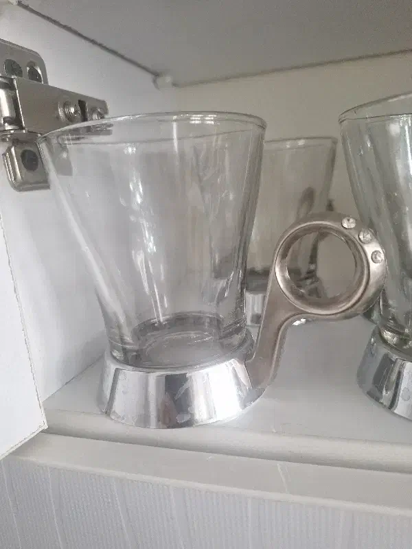 استکان دسته دار سوفله ودو دست استکان اصل فرانسه|ظروف سرو و پذیرایی|ابهر, |دیوار