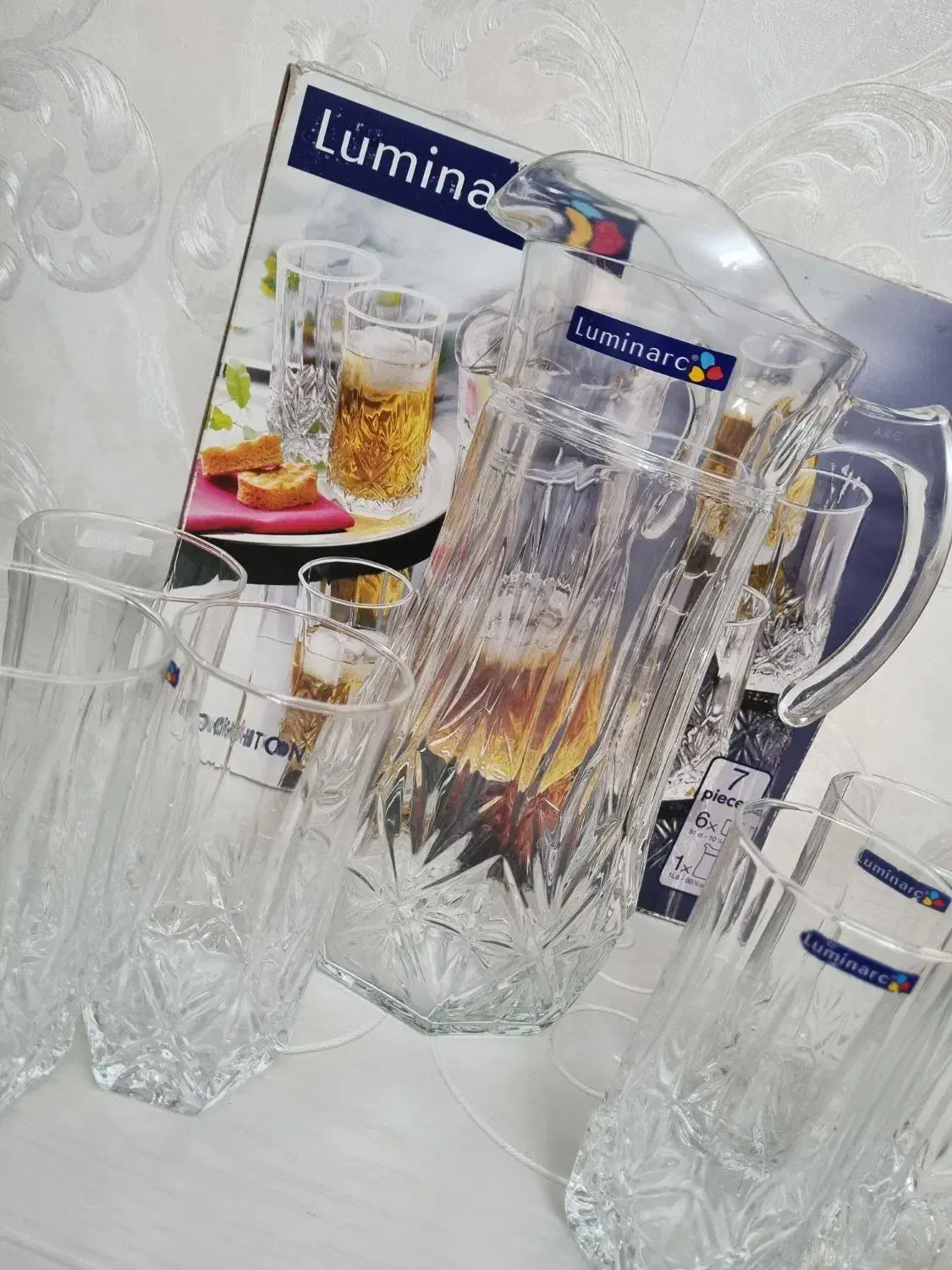 پارچ و لیوان امپراطوری،فرانسه اصل،لومینارک|ظروف سرو و پذیرایی|محمدشهر, محمدشهر|دیوار